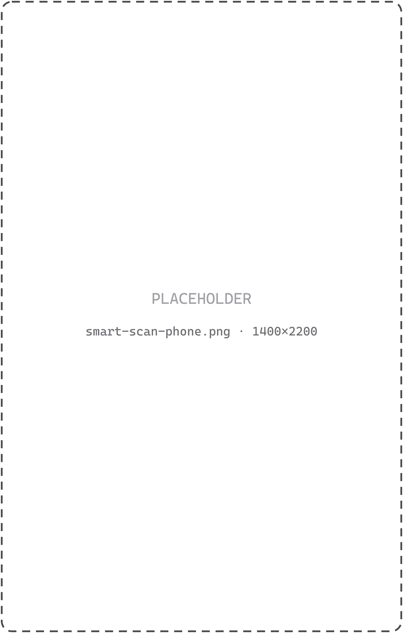 Coffrio scanner detecting the edges of an ACME Store invoice